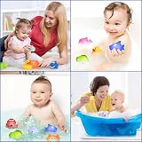 HOYIBO Light Up Bath Toys 8 Pack Marine Animals 3-5 Kids Safe PVC view 7