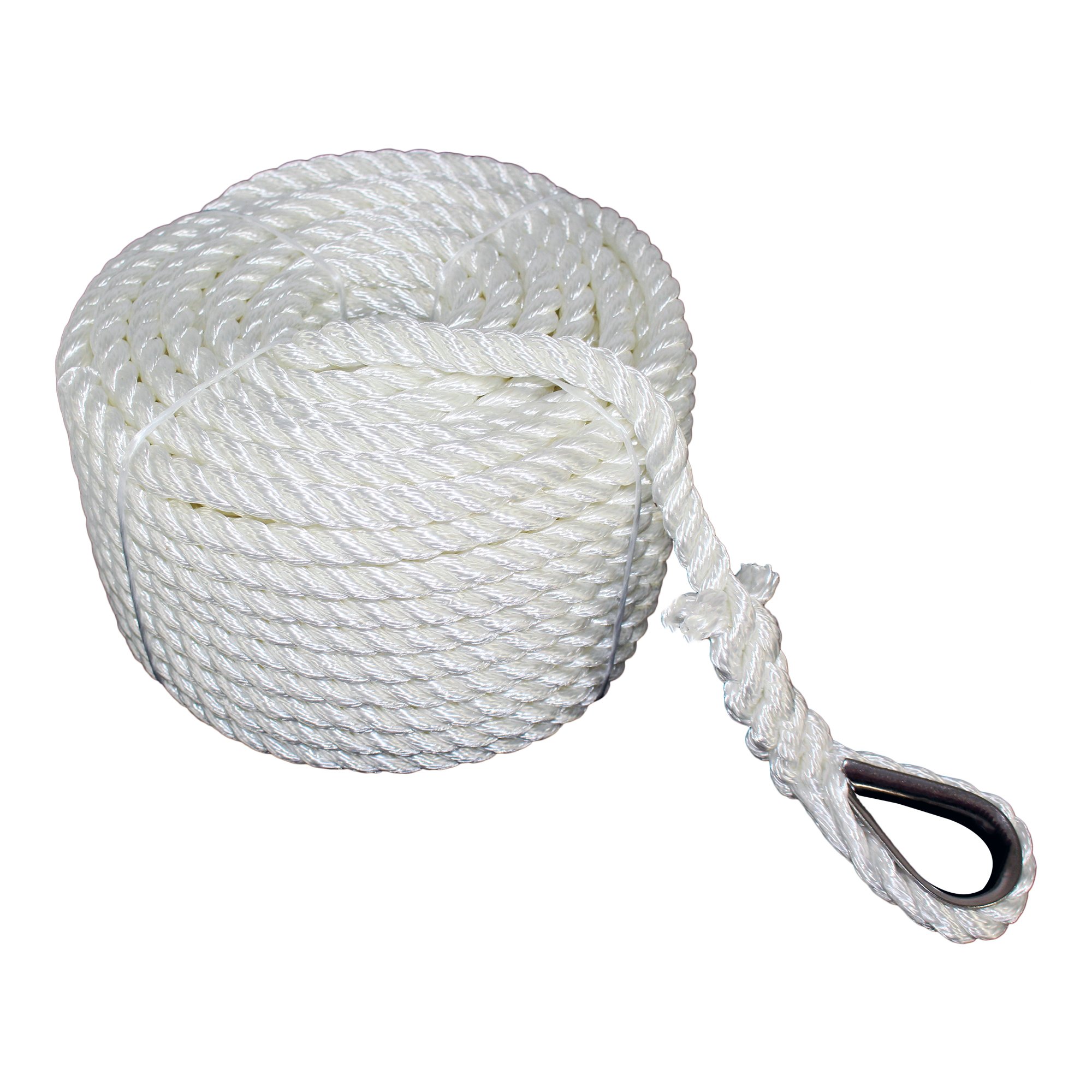 Buy SGT KNOTS Twisted Nylon Anchor Rope with Thimble 3 Strand Braid