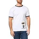 KARL LAGERFELD Mens Crewneck Short Sleeve Graphic Design Relaxed Fit T-Shirt