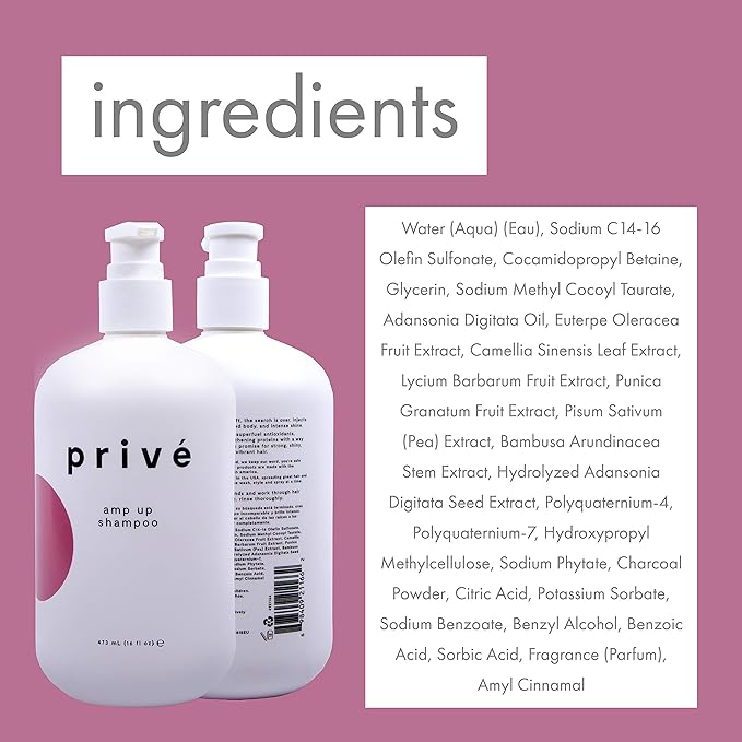 Amazon Com Prive Amp Up Shampoo 16 Fluid Ounces 473
