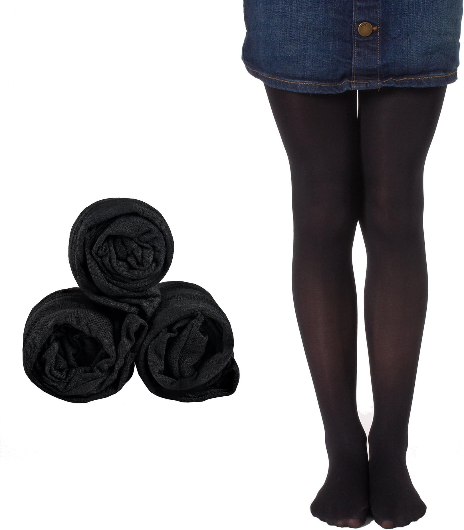 Mallary Girls Microfiber Tights 3-Pack Multiple Colors
