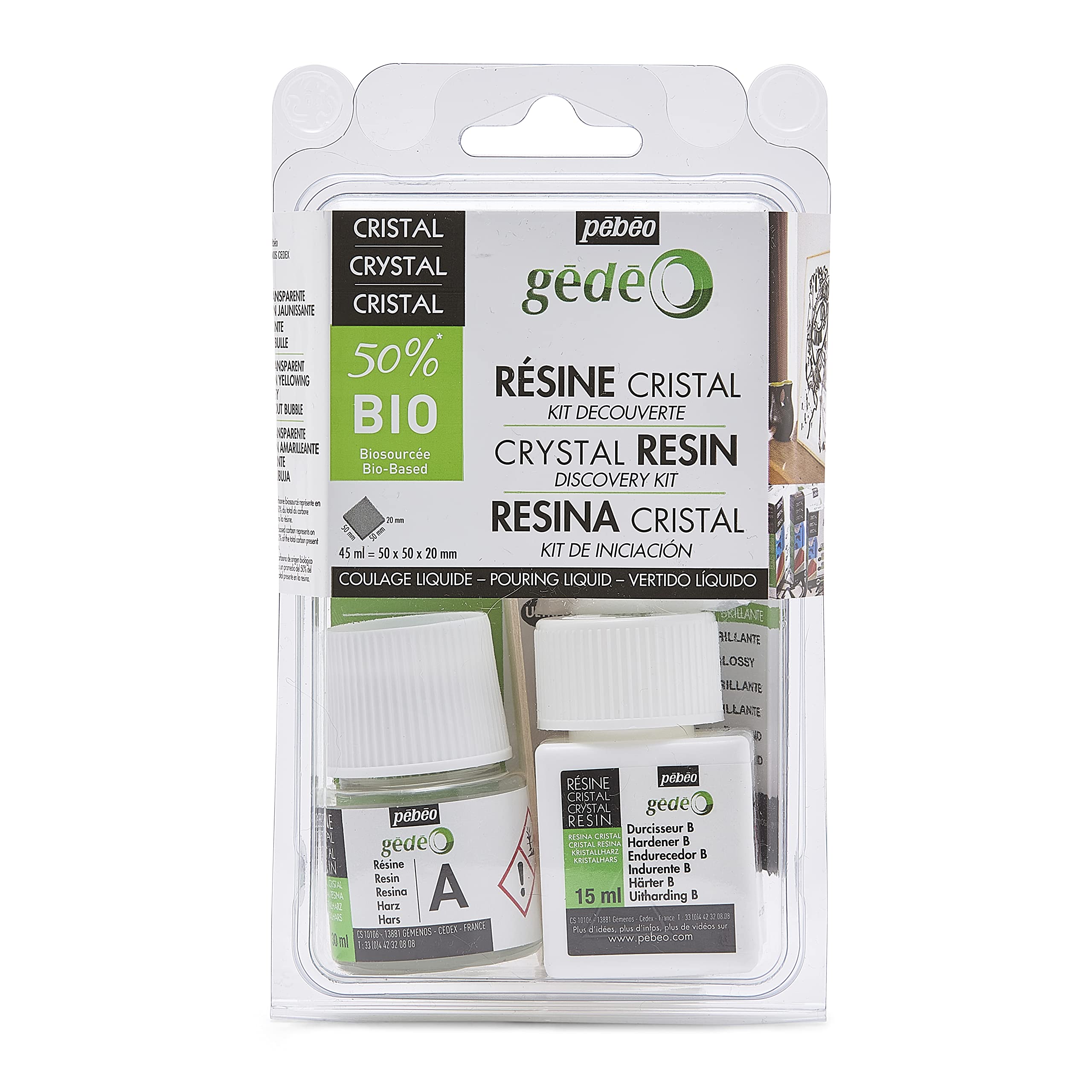 Crystal Resin Discovery Kit 50% Organic 45ml
