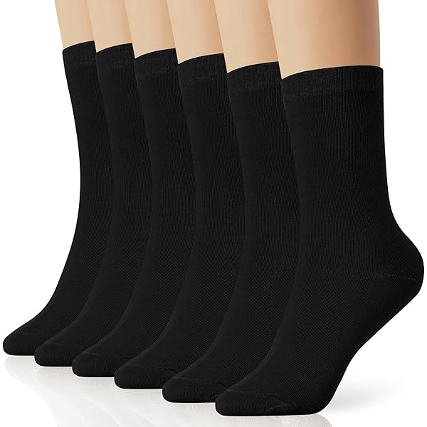 Amazon.com: Funtery 6 Pairs Non Binding Loose Fit Socks Cotton