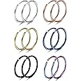 FIBO STEEL 18-20G 12-24PCS Stainless Steel Body Jewelry Piercing Nose Ring Hoop Nose Piercing …