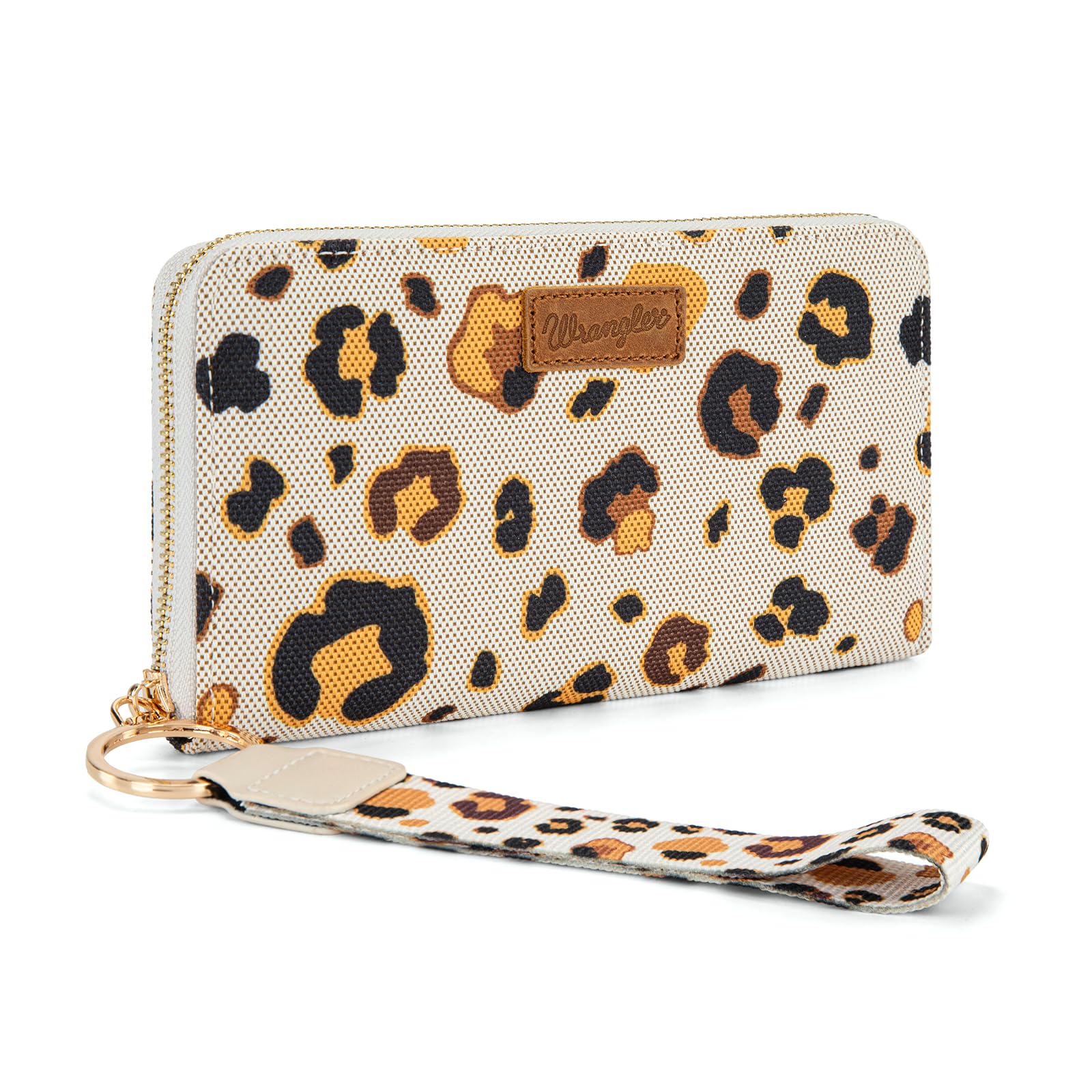 Montana West X Wrangler Wallets Women Leopard Print Wristlet Wallets for Women Credit Card Wallet with Zipper Pocket Image