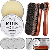 8 Pcs Mink Oil for Leather Shoes Boots 3.5 oz Leather Conditioner and Cleaner with Travel Bag Soften for Boots and Shoes Care(Style A)