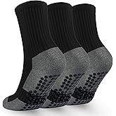 Kids Soccer Grip Socks Boys Basketball Crew Socks Cushioned Athletic Non Slip Sock Girls Running Sports