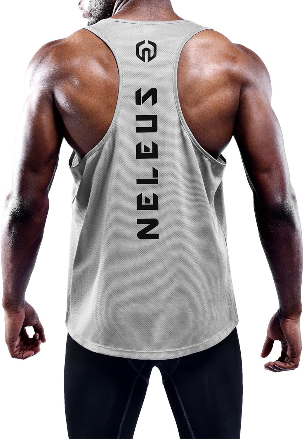 Neleus Men's 3 Pack Dry Fit Y-Back Muscle Tank Top: Clothing