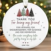 SUCHAGIFT Best Friend Ornaments for Christmas Tree - Best Friends Bestie Ornaments for Women - Bestie Friendship Christmas Ornament - Besties Gifts for Women - Ceramic Ornament 2025