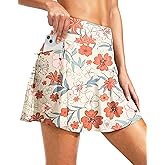 Kayrth Women's High Waisted Swim Skirt with Zipper Pockets Tummy Control Bathing Suit Swimsuit Tankini Bottoms