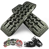 X-BULL New Recovery Traction Tracks Tire Ladder for Sand Snow Mud 4WD(Olive)