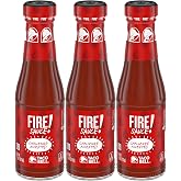 Taco Bell Fire Sauce Glass Bottle, 7.5 OZ 3-pack
