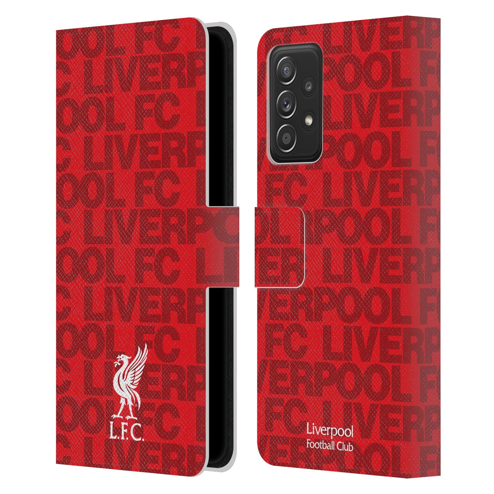 Head Case Designs Officially Licensed Liverpool Football Club Red Crest & Liverbird Patterns 1 Leather Book Wallet Case Cover Compatible With Galaxy A52 / A52s / 5G (2021)