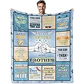 LekinGift Brother Gifts, Gifts for Brother from Brothers to My Brother's Blanket 60''x50'' Best Gift for Fathers Day Birthday Valentines Christmas Day Bday Present for Brothers, Bro Gift for Men