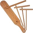 Crepe Spreader Set with Turner, 4-Piece Wooden Batter Tools (3.5, 5, 7, 12 Inch), T-Shaped Design for Pancakes and Griddle Co