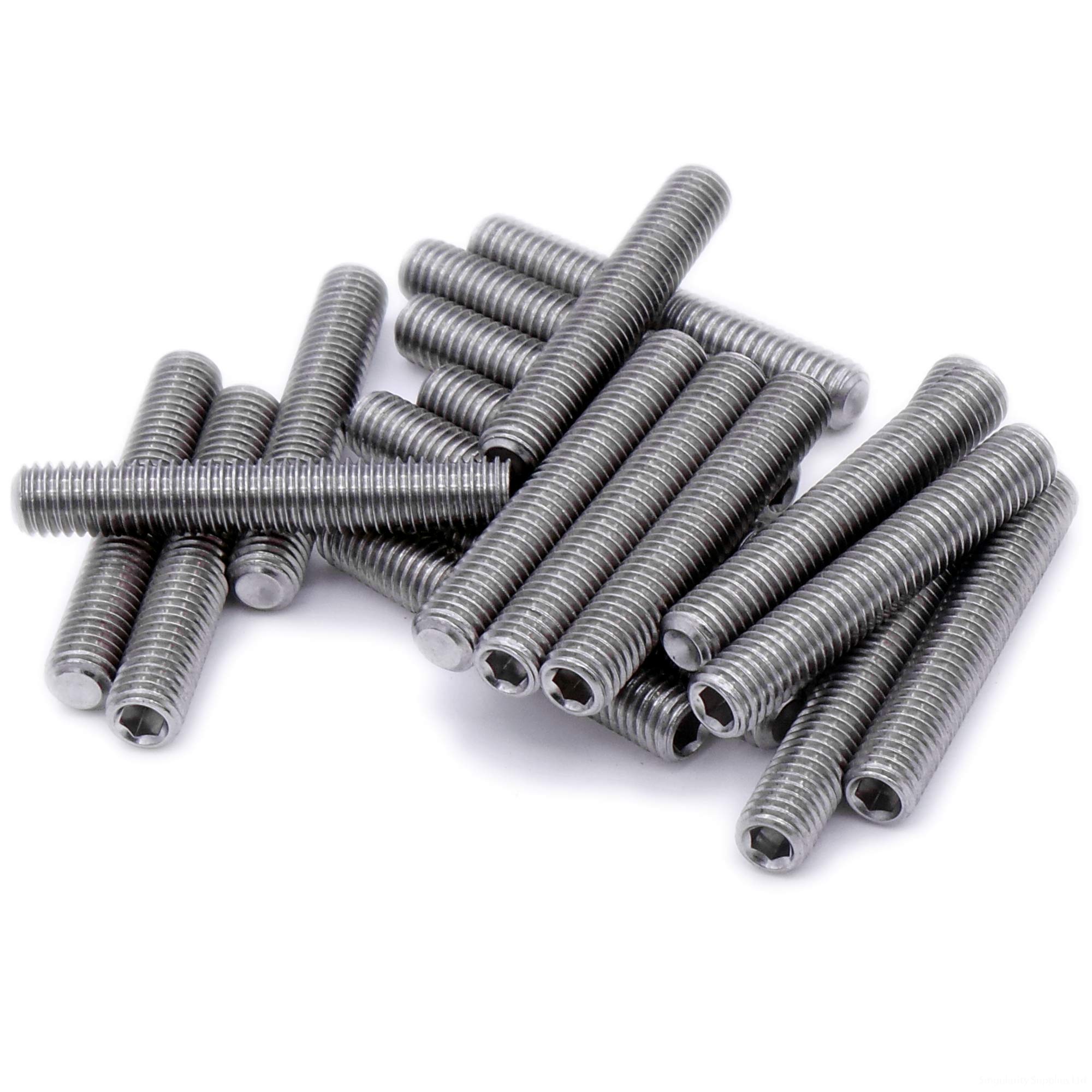 M2 (2mm x 3mm) Hex Socket Grub Screw (Cup Point) - Stainless Steel (A2) (Pack of 20)