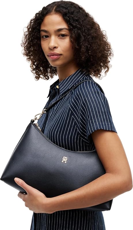 Damen Schultertasche Icon mit Münztasche, Schwarz (Black), Einheitsgröße