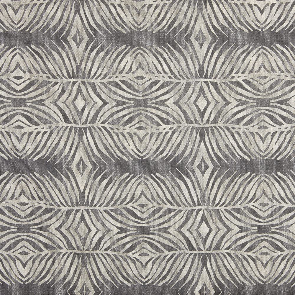 Kt KILOtela - Printed Canvas Fabric, Decoration, Upholstery, Cushions, Curtains, Bedspreads, Bags, Tablecloths, 100 cm Length x 280 cm Width, Musim, Animal Print, Grey ─ 1 Metre