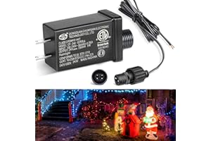 HALFOFLIFE 24V 6W Class 2 Power Supply, AC to DC Low Voltage Transformer, IP44 Waterproof Replacement LED Strips Light Adapter Driver, for Halloween Chrtmas Linghting Decor, ETL Listed