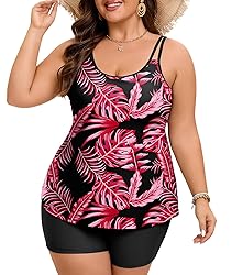 Plus Size Tankini Sun Protect Long Torso Tankini