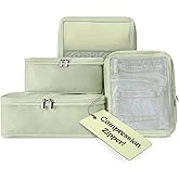 Vandel Space-Saving Compression Packing Cubes for Women, Men, Compressible Carry On Suit Case Organizer Luggage Packing Cubes for Travel Organizer Bags for Luggage and Backpacks, Suitcase Cube