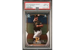 HOFSM.COM HALL OF FAME SPORTS MEMORABILIA Graded 2023 Topps Bowman Draft Paul Skenes #BDC14 Chrome Rookie RC Baseball Card PSA 8 Near Mint