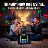 RockJam Bluetooth Karaoke Machine Two Microphones Rechargeable view 2