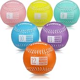 SYNGUCK Weighted Softballs, Set of 6 | Training Softballs, Increase Pitching Speed, Arm Strength &amp; Accuracy, For Softball Players, Coaches &amp; Athletes