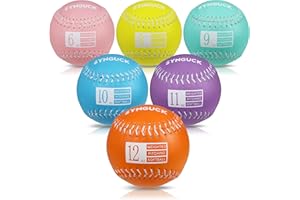 SYNGUCK Weighted Softballs Set of 6 - Training Softballs to Increase Pitching Speed, Arm Strength & Accuracy for Softball Players, Coaches & Athletes