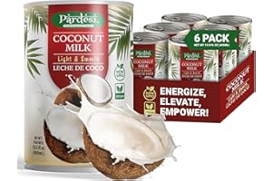 Pardesi Coconut Milk Canned , 400ml Pack of 6 | Premium Quality, Vegan Friendly | Creamy Texture & Tropical Flavor | Perfect for Curries, Soups, Stews, Desserts, Smoothies & Marinades | Low-Lactose Alternative | Derived from Mature Coconut Meat | Thailand Origin.