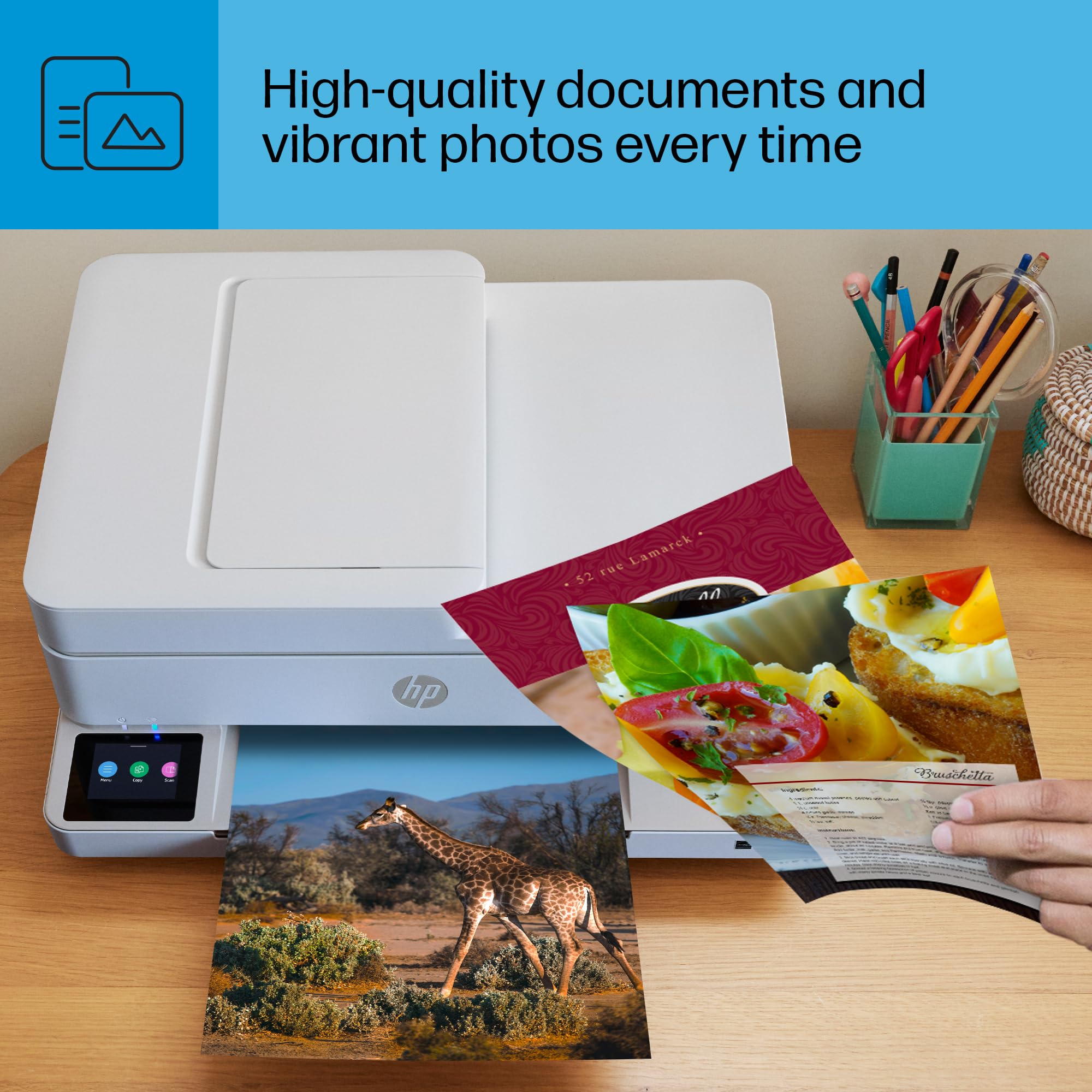 HP Envy 6555e Wireless All-in-One Color Inkjet Printer, Print, scan, Copy, Duplex Printing Best-for-Home, 3 month Instant Ink trial included (714N5A)