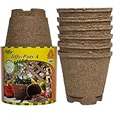 Jiffy Pots 12 Pack 4 Inch Round Seed Starter Planters Biodegradable Peat For Gardening