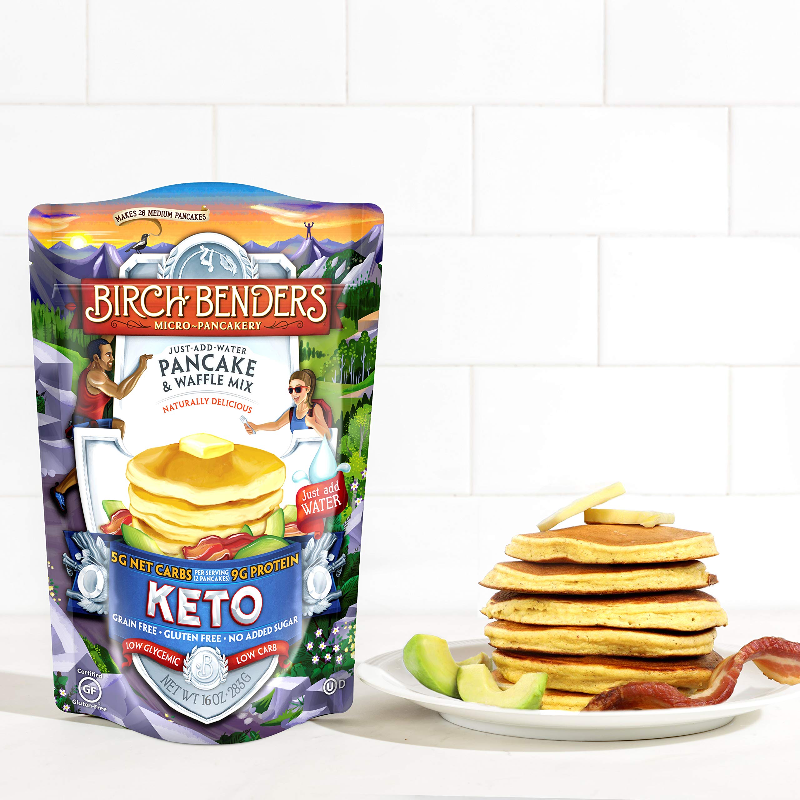 Keto Pancake & Waffle Mix by Birch Benders, LowCarb, High Protein