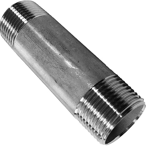 GEWINDE FITTING aus EDELSTAHL(V4A) > Rohrdoppelnippel AG(R) x AG(R) >>> 1/8 bis 4 Zoll Länge 30 bis 500mm WUNSCHGRÖSSE einfac