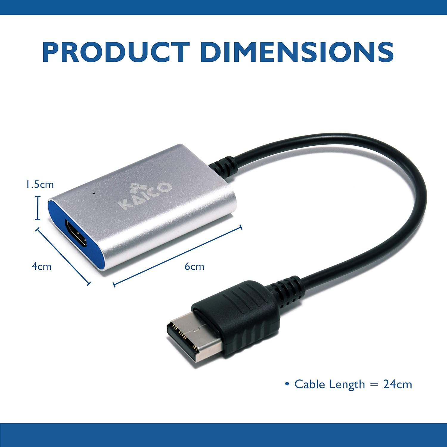 Sega Dreamcast HDMI Converter - Simple Plug and Play HDMI Converter For Sega Dreamcast - By Kaico - Sega Dreamcast VGA cable to Dreamcast HDMI - The Best Sega Dreamcast AV Cable: Video Games