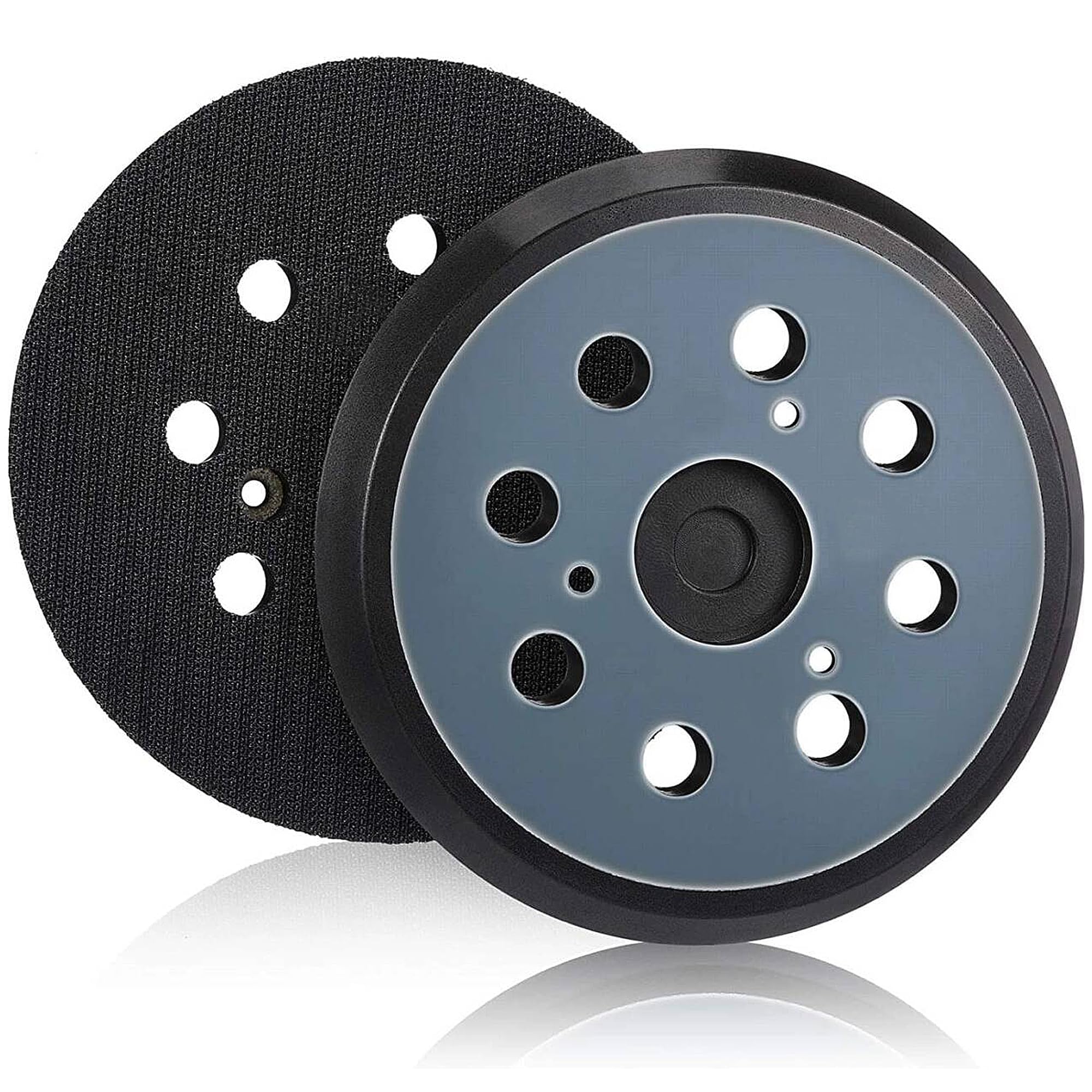 Pack of 2 Sanding Discs 125 mm Velcro Backing Pad, Sanding Plate 125 mm with Velcro, Accessories for BO5041, BO5031, BO5021, M9204, Random Orbital Sander (8-Hole, 3-Eye)