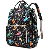 Xunteny Dinosaur Women Laptop Backpack, College School Backpack Bookbag 15.6 Inch Computer Backpacks for Work Business Travel