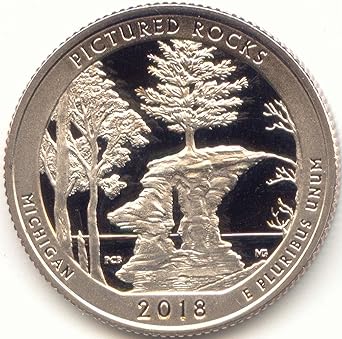 2018 S America The Beautiful Pictured Rocks National Lakeshore In Michigan Washington Quarter Proof At Amazon S Collectible Coins Store