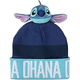 Disney Stitch Ohana Cuff Beanie with Plush Character Pom