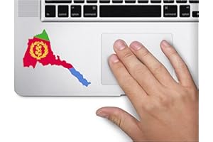 SOUTHERN STICKER COMPANY Map with Flag Inside Eritrea 3x3.6 inches Sticker Decal die Cut Vinyl - Made and Shipped in USA