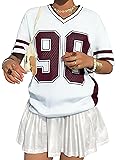 Jersey Shirts for Women Y2k Graphic Number Shirt