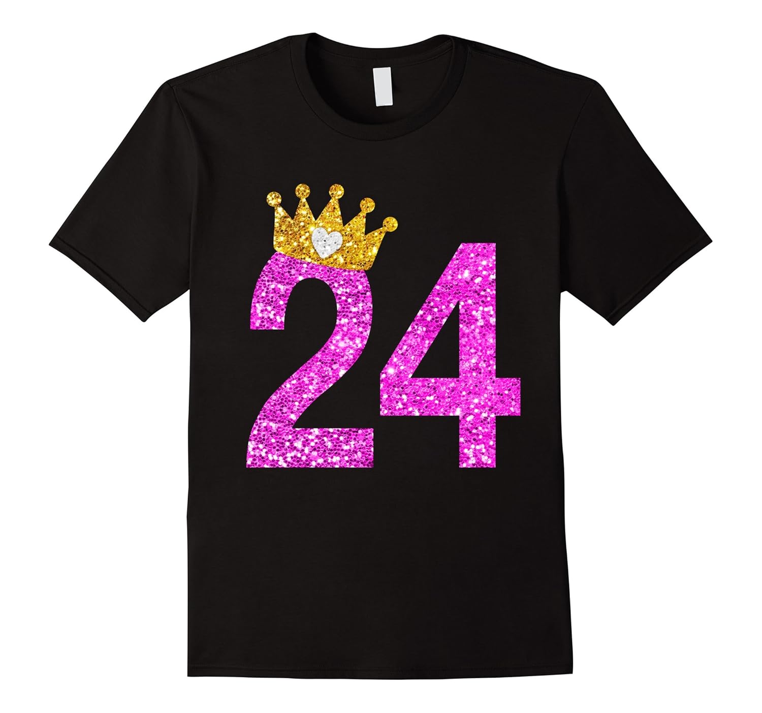 24th Birthday Shirt Gift Party Gold Bestie Twenty Four 24