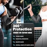 POWERLIX Elbow Support 2 Pack Compression Sleeve Small Black view 2