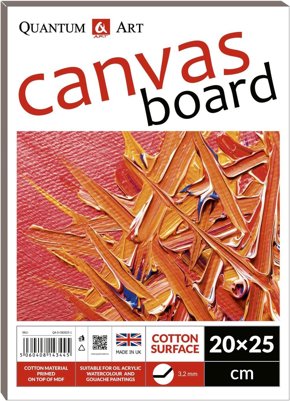 Quantum Art Cotton Canvas Board 8x10" - 20x25 cm