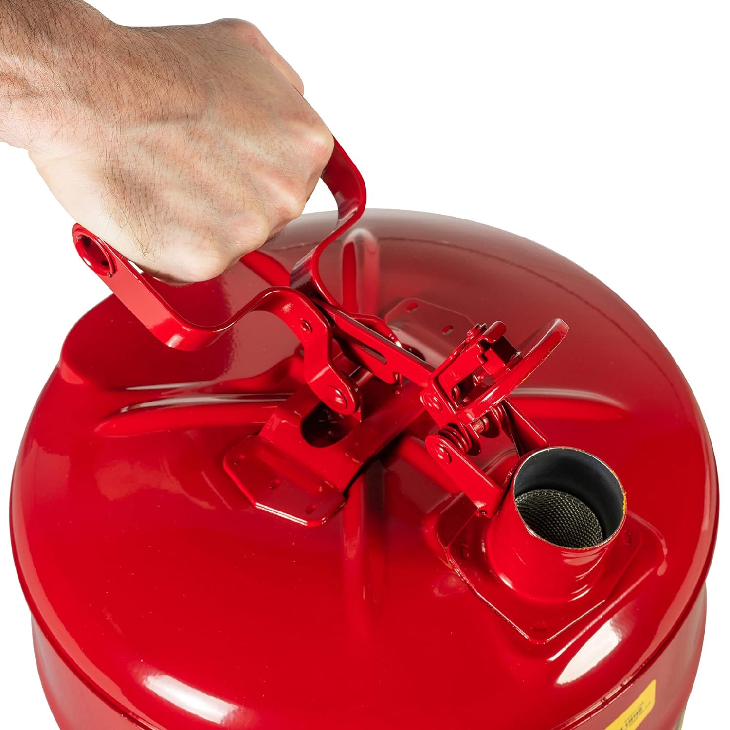 Justrite 7150100 Type I Galvanized Steel Flammables Safety Can, 5 Gallon Capacity, Red: Hazardous Storage Cans: Industrial & Scientific