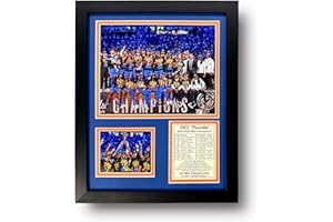 LEGENDS NEVER DIE, INC. Oklahoma City Thunder (OKC) 2024-2025 NBA Finals Champions | Collectible Basketball Memorabilia | Framed Picture & Photo Collage Gift, Man Cave Wall Art, Home Decor (Podium, 12"x15")