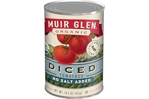 Muir Glen Organic Diced Tomatoes, No Salt, 14.5 Oz
