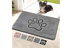 Bcoimo Super Absorbent Dog Door Mat, 30"*20“ Anti Slip Mat for Muddy Paws, Pet Rugs for Dirty Paws Washable That Absorbs Moisture and Dirt, for Dog Cage and Pet Resting Carpet