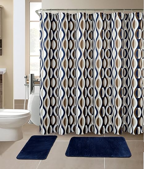 Amazon Com All American Collection New 15 Piece Bathroom Mat Set