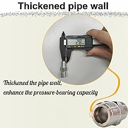 1/4" Male x 1/4" Male Hex Nipple Pipe Fittings, 304